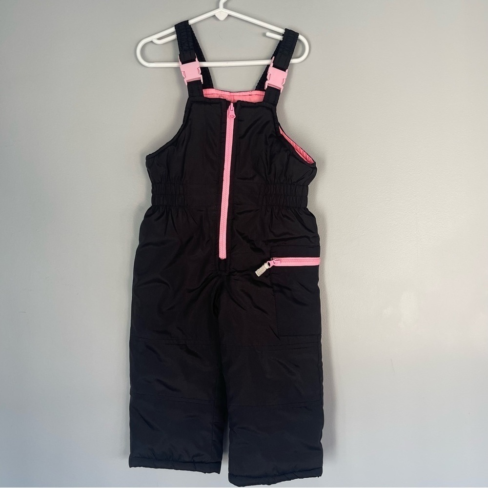 Carter's Girls Snow Bib Overall Ski Pants Warm Winter Snow Pants Black 2T